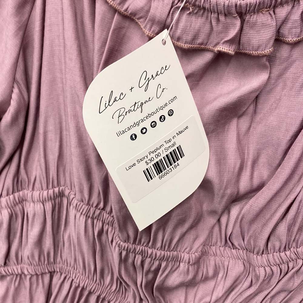 NWT Love Story Peplum Top - Picture 3 of 3
